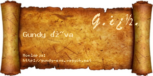 Gundy Éva névjegykártya